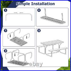 Outdoor Picnic Table and Bench Set Green Garden Furniture Foldable Durable