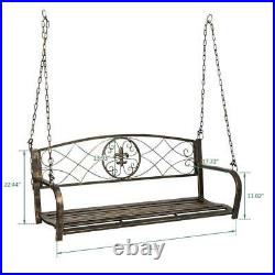Outdoor Porch Swing 2-Person Bench Patio Chair Hanging Seat Yard Furniture