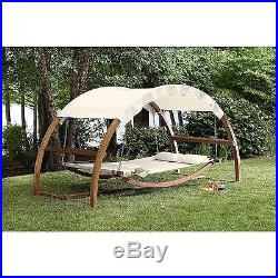 Outdoor Porch Swing Canopy Bed Garden Hammock 2 Person Backyard Patio Furniture