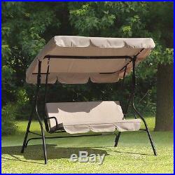 Outdoor Porch Swing Patio Furniture Canopy Garden Seat Hammock Yard Metal NEW
