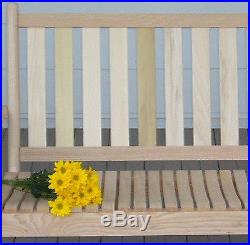 Outdoor Porch Swing Wood Patio Furniture Hammock Yard Garden Seat Unfinished NEW