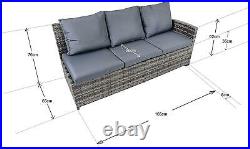 Outdoor Rattan Garden Furniture Dining Set with RISING Table Patio Sofa 10 Seat