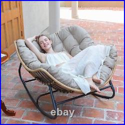Outdoor Rocking Chair, Patio Egg Rocking Chair, Indoor Papasan Chair