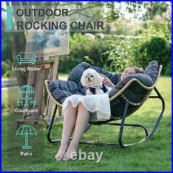 Outdoor Rocking Chair, Patio Egg Rocking Chair, Indoor Papasan Chair