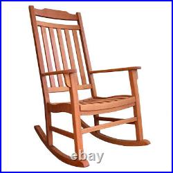Outdoor Rocking Chair, Weather Resistant Solid Wood, World's Finest Rocker