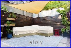 Outdoor Sectional Cover-L-Shaped Patio Furniture Covers Waterproof Rip-Stop