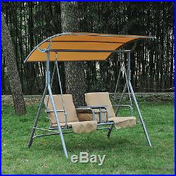 Outdoor Swing Chair Canopy Patio Garden Hanging 2 Person Yard Porch Furniture