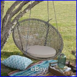 Outdoor Swing Chair Patio Garden Wicker Deck Hanging Porch Lounger Canopy Yard