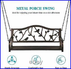 Outdoor Swing Chair Patio Hanging Chair Furniture Garden Deck Bench 2 Persons