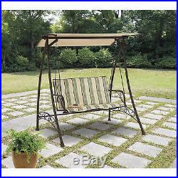 Outdoor Swing Chair with Canopy Padded Seat Porch Deck Patio Back Yard Garden US