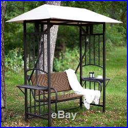 Outdoor Swing For Adults Yard Patio Canopy Stand Porch Gazebo Wicker Resin Steel