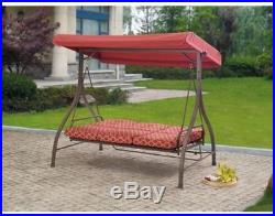 Outdoor Swing Patio Porch Canopy 3-Seat Furniture Hammock Yard Garden Backyard