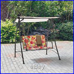 Outdoor Swing with Canopy Porch Hammock 3 Person Bench Patio Furniture Deck NEW