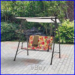 Outdoor Swing with Canopy Porch Hammock 3 Person Bench Patio Furniture Deck NEW