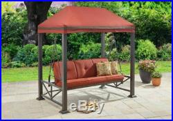Outdoor Swings For Adults With Canopy Chair 3 Person Gazebos Porch Hammock Stand
