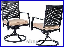 Outdoor Swivel Chairs Set of 2 with Cushion Patio Dining Rocker Chair Furniture