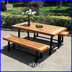 Outdoor Table Bench Set Wooden Patio Dining Tables Chair Garden Furniture Teak