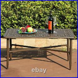 Outdoor Table Patio Retro Coffee Tables Rectangular Garden Furniture