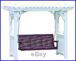 Outdoor Vinyl WHITE Classic Porch Swing Stand