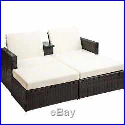 Outdoor Wicker Sofa/Bed Set Rattan Patio Furniture Sectional Set