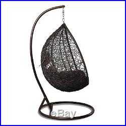 Outdoor Wicker Swing Chair Hammock Hanging Chair Egg Chair Porch Chair with Stand