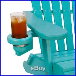 Outer Banks Value Line Poly Lumber Folding Adirondack Chair with Cupholder