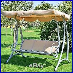 Outsunny 3 person Porch Canopy Swing Chair Seat Outdoor Patio Backyard Furniture