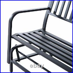 Outsunny Bench Glider Rocking Chair Outdoor Patio Garden Furniture Deck Loveseat