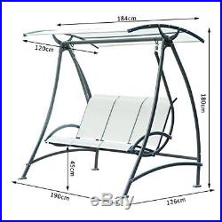 Outsunny Garden 3 Seater Swing Chair Patio Outdoor Swinging Hammock Canopy
