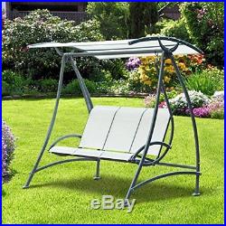 Outsunny Garden 3 Seater Swing Chair Patio Outdoor Swinging Hammock Canopy