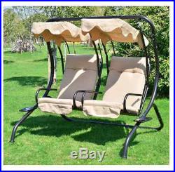 Outsunny Garden Outdoor Swing Chair 2 Seater Swinging Hammock Patio Furniture