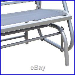 Outsunny Patio Double 2 Person Glider Bench Rocker Porch Love Seat Swing Chair