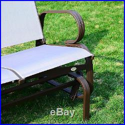 Outsunny Patio Glider Bench Chair Rocking 2 Seat Mesh Outdoor Porch Furniture