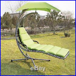 Outsunny Swing Chair Hanging Hammock Chaise Outdoor Stand Canopy Lounger Patio