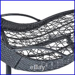Outsunny Wicker Hammock Chair Swing Hanging Cushion Rattan Stand Egg Modern