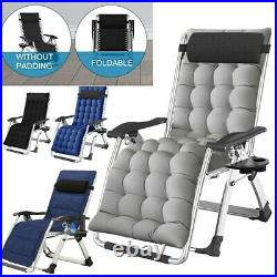 Oversized Padded Zero Gravity Chair Folding Outdoor Patio Recliner For camping