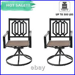 PHI VILLA 2 PCS Patio 360 Degree Swivel Dining Chair Textilene Mesh Fabric Yard