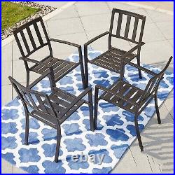 PHI VILLA 9 Piece Outdoor Dining Set Patio Chair Expandable Table for 6-8 Person