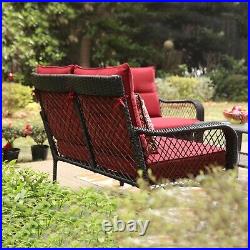 PHI VILLA Patio Outdoor Conversation Sofa Sets 6 Seat Rattan Chair with Cushion