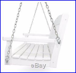 PVC Front Porch Swing Trex White Outdoor Furniture Chain Include Made In USA New