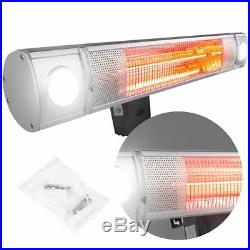Patio 1500W Wall Indoor / Outdoor Electric Infrared Space Heater Heat (2) LED