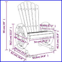 Patio Adirondack Chair Solid Wood Fir vidaXL vidaXL