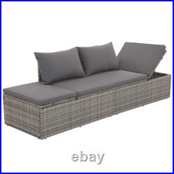 Patio Bed Outdoor Daybed Sofa Lounge Chair Patio Furniture Poly Rattan vidaXL