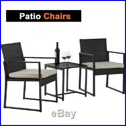 Patio Bistro Set 3 Pieces Outdoor Wicker Chair Patio Rattan Furniture Wicker Con