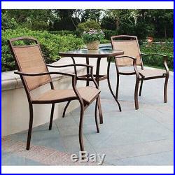 Patio Bistro Table And Chairs Set Outdoor Furniture 3-Piece Porch Deck Backyard