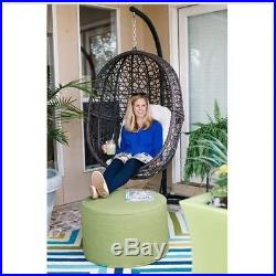 Patio Chair Outdoor Hanging Furniture Egg Resin Wicker Cushion Seat Porch Swing