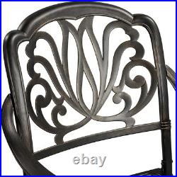 Patio Chair Set of 2, Cast Aluminum Stackable Dining Chairs Set Outdoor Chairs