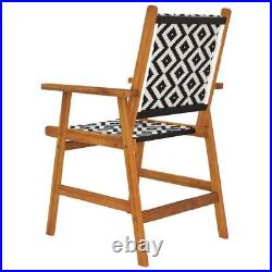 Patio Chairs 6 pcs Solid Acacia Wood