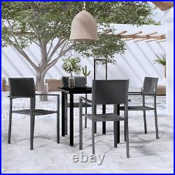 Patio Dining Set 5 Piece, Dining Set for 4, Table and Chair for Garden Y3B0