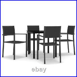 Patio Dining Set 5 Piece, Dining Set for 4, Table and Chair for Garden Y3B0